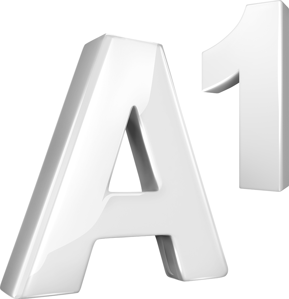 A1 Logo Std White Neg 3 L